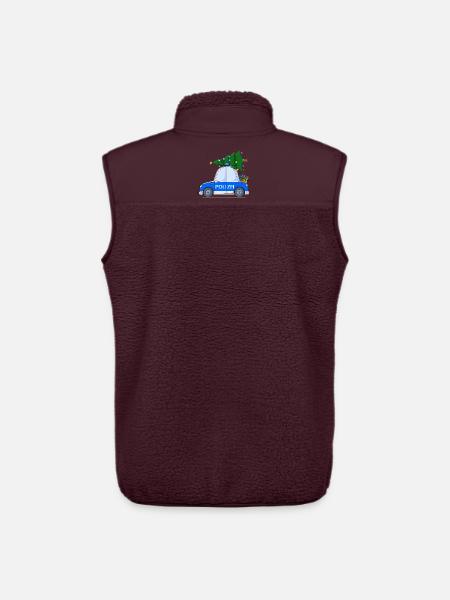 Police Car Christmas - Unisex Sherpa Gilet by Stanley/Stella - maroon