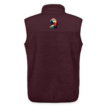 Papagei Cartoon Figur Buntes Haustier Tier - Unisex Sherpaweste von Stanley/Stella - Maroon - Hinten - AI Model Male 178 light (178cm)