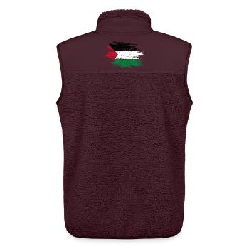 Palästina Flagge used - Unisex Sherpaweste von Stanley/Stella - Maroon - Hinten - AI Model Male 178 light (178cm)