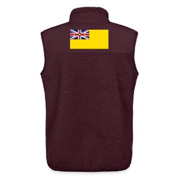 Niue - Unisex Sherpaweste von Stanley/Stella - Maroon - Hinten - AI Model Male 178 light (178cm)