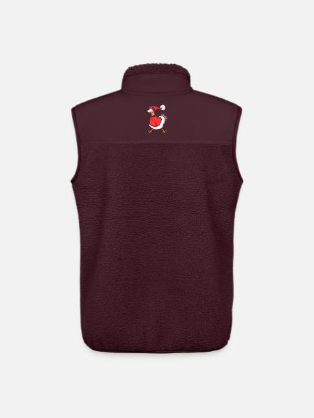 Poulet de Noël - Veste sans manches sherpa unisexe Stanley/Stella - maroon