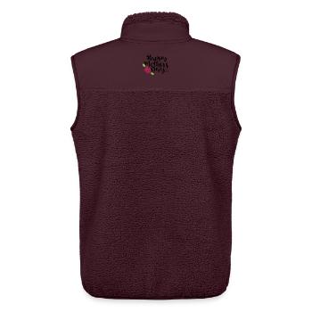 Fête des Mères - Veste sans manches sherpa unisexe Stanley/Stella - maroon - Dos - AI Model Male 178 light (178cm)