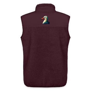 Albatross Zeichentrickfigur Buntes Haustier Tier - Unisex Sherpaweste von Stanley/Stella - Maroon - Hinten - AI Model Male 178 light (178cm)