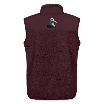 Albatross Zeichentrickfigur Buntes Haustier Tier - Unisex Sherpaweste von Stanley/Stella - Maroon - Hinten - AI Model Male 178 light (178cm)