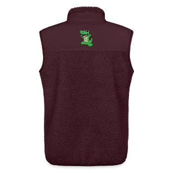 Krokodil Niedlich froh lustig - Unisex Sherpaweste von Stanley/Stella - Maroon - Hinten - AI Model Male 178 light (178cm)