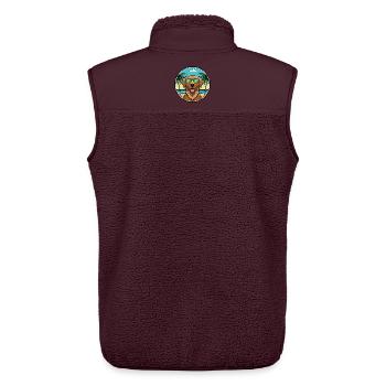 Chesapeake Bay Retriever Hunderasse Cartoon Beach - Unisex Sherpaweste von Stanley/Stella - Maroon - Hinten - AI Model Male 178 light (178cm)