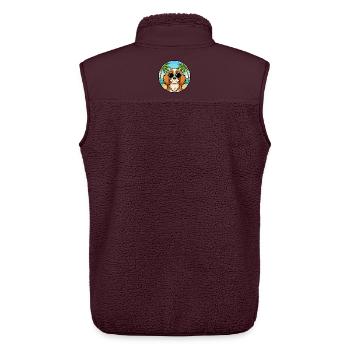 Cavalier King Charles Spaniel Hunderasse Karikatur - Unisex Sherpaweste von Stanley/Stella - Maroon - Hinten - AI Model Male 178 light (178cm)
