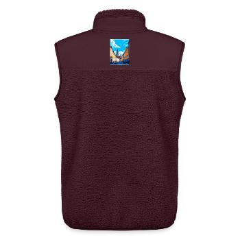 Olomouc Tschechische Republik Vintage Reiseposter WPA - Unisex Sherpaweste von Stanley/Stella - Maroon - Hinten - AI Model Male 178 light (178cm)
