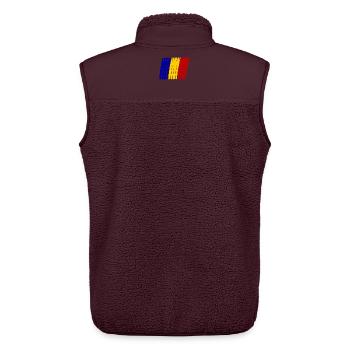Rumänien painted Flag - Unisex Sherpaweste von Stanley/Stella - Maroon - Hinten - AI Model Male 178 light (178cm)