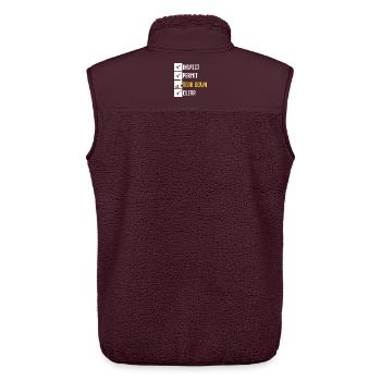 Inspect Permit Tear Down Clear House Demolition - Unisex Sherpaweste von Stanley/Stella - Maroon - Hinten - AI Model Male 178 light (178cm)