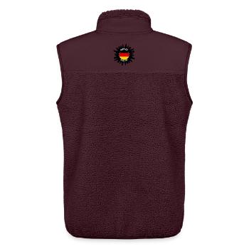 Chemnitz Skyline Deutschland Flagge Reise-Souvenir - Unisex Sherpaweste von Stanley/Stella - Maroon - Hinten - AI Model Male 178 light (178cm)