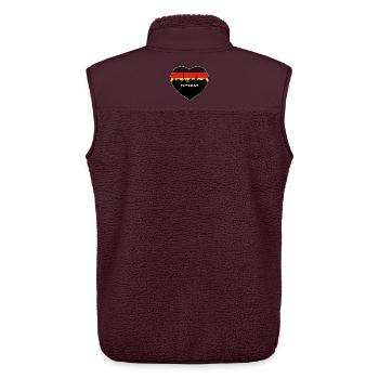 Potsdam Deutschland Flagge Skyline Reise Souvenir - Unisex Sherpaweste von Stanley/Stella - Maroon - Hinten - AI Model Male 178 light (178cm)