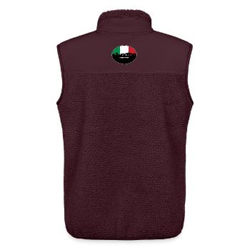 Triest Italien Flagge Skyline Silhouette Reisen - Unisex Sherpaweste von Stanley/Stella - Maroon - Hinten - AI Model Male 178 light (178cm)