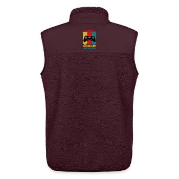 Gaming Videogame Videospiel Computerspiel Design - Unisex Sherpaweste von Stanley/Stella - Maroon - Hinten - AI Model Male 178 light (178cm)
