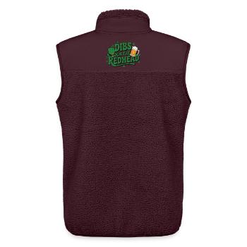 St. Patricks Irish - Unisex Sherpaweste von Stanley/Stella - Maroon - Hinten - AI Model Male 178 light (178cm)