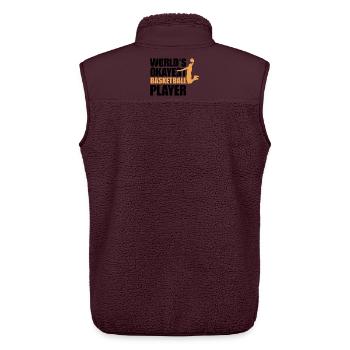 Lustiges Basketballspieler-Geschenk für Basketballspieler - Unisex Sherpaweste von Stanley/Stella - Maroon - Hinten - AI Model Male 178 light (178cm)