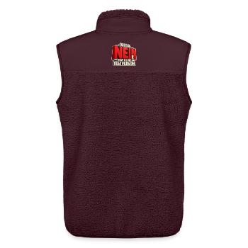 Nein hat Keine Testversion - Unisex Sherpaweste von Stanley/Stella - Maroon - Hinten - AI Model Male 178 light (178cm)