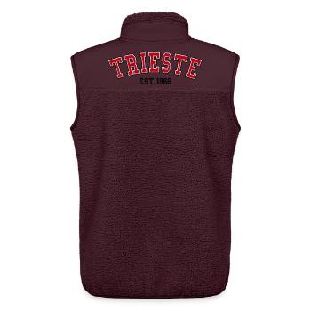 Triest, gegründet 1966 – Geburtstag - Unisex Sherpaweste von Stanley/Stella - Maroon - Hinten - AI Model Male 178 light (178cm)