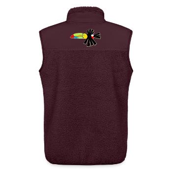 Schrulliger Kielschnabel-Tukan - Unisex Sherpaweste von Stanley/Stella - Maroon - Hinten - AI Model Male 178 light (178cm)