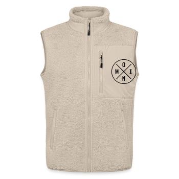 MOIN - Unisex Sherpaweste von Stanley/Stella - Beige - Vorne - AI Model Male 178 light (178cm) & AI Model Female 172 light (172cm)