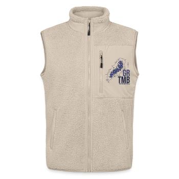 Tour du Mont Blanc GR TMB Trek Randonnée Alpes - Veste sans manches sherpa unisexe Stanley/Stella - beige - Devant - AI Model Male 178 light (178cm) & AI Model Female 172 light (172cm)
