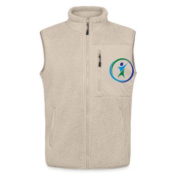 Physio 1 Logo - Unisex Sherpaweste von Stanley/Stella - Beige - Vorne - AI Model Male 178 light (178cm) & AI Model Female 172 light (172cm)
