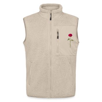 Rose - Unisex Sherpa Gilet by Stanley/Stella - beige - Front - AI Model Male 178 light (178cm) & AI Model Female 172 light (172cm)
