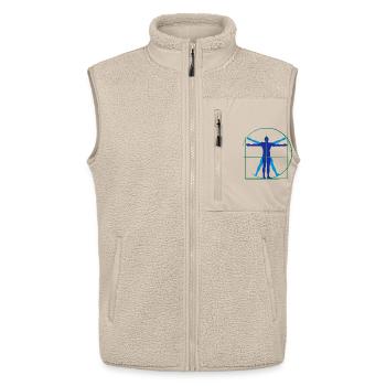 Mensch Leonardo da Vinci - Unisex Sherpaweste von Stanley/Stella - Beige - Vorne - AI Model Male 178 light (178cm) & AI Model Female 172 light (172cm)