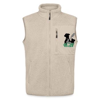 Kleintiere Haustiere - Unisex Sherpaweste von Stanley/Stella - Beige - Vorne - AI Model Male 178 light (178cm) & AI Model Female 172 light (172cm)