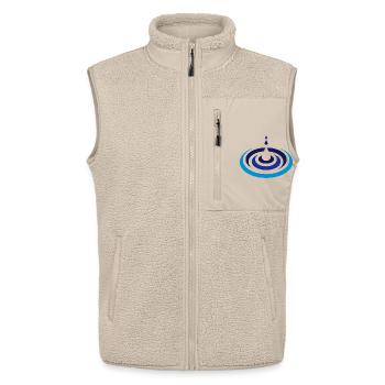 Wassertropfen Logo - Unisex Sherpaweste von Stanley/Stella - Beige - Vorne - AI Model Male 178 light (178cm) & AI Model Female 172 light (172cm)