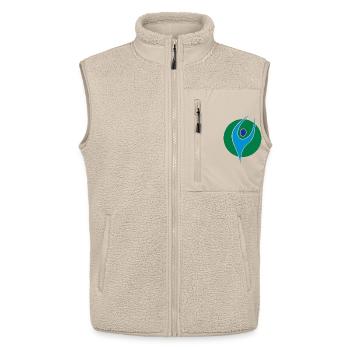 Physio 5 Logo - Unisex Sherpaweste von Stanley/Stella - Beige - Vorne - AI Model Male 178 light (178cm) & AI Model Female 172 light (172cm)