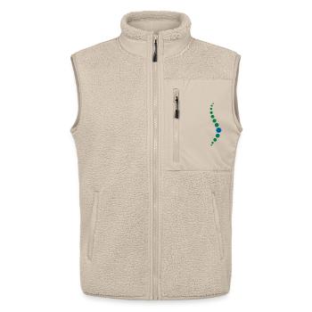 Physio 9 Logo - Unisex Sherpaweste von Stanley/Stella - Beige - Vorne - AI Model Male 178 light (178cm) & AI Model Female 172 light (172cm)