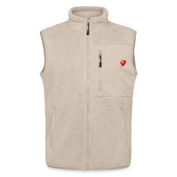 Herz mit Herbstblättern aus den Cévennen - Unisex Sherpaweste von Stanley/Stella - Beige - Vorne - AI Model Male 178 light (178cm) & AI Model Female 172 light (172cm)