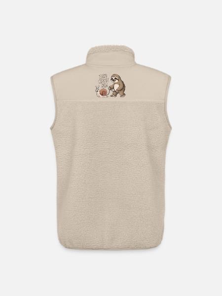 Zieh nicht so - Schnecke und Faultier - Unisex Sherpaweste von Stanley/Stella - Beige