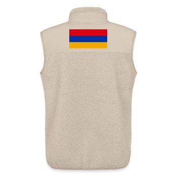 Armenien - Unisex Sherpaweste von Stanley/Stella - Beige - Hinten - AI Model Male 178 light (178cm)