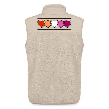 Lesbian Lesbian Hearts - Unisex Sherpa Gilet by Stanley/Stella - beige - Back - AI Model Male 178 light (178cm)