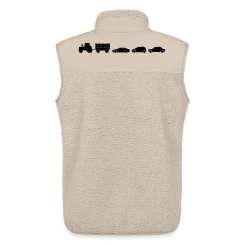 Traktor Anhänger Autos Landwirt Bauer - Unisex Sherpaweste von Stanley/Stella - Beige - Hinten - AI Model Male 178 light (178cm)