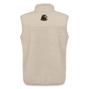 Adler, Falke, Greifvogel aus Falknerei, braun - Unisex Sherpaweste von Stanley/Stella - Beige - Hinten - AI Model Male 178 light (178cm)