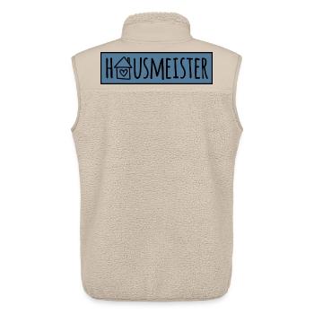 Hausmeister - Unisex Sherpaweste von Stanley/Stella - Beige - Hinten - AI Model Male 178 light (178cm)