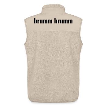 hum hum - Unisex Sherpa Gilet by Stanley/Stella - beige - Back - AI Model Male 178 light (178cm)