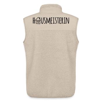 Hausmeisterin - Unisex Sherpaweste von Stanley/Stella - Beige - Hinten - AI Model Male 178 light (178cm)