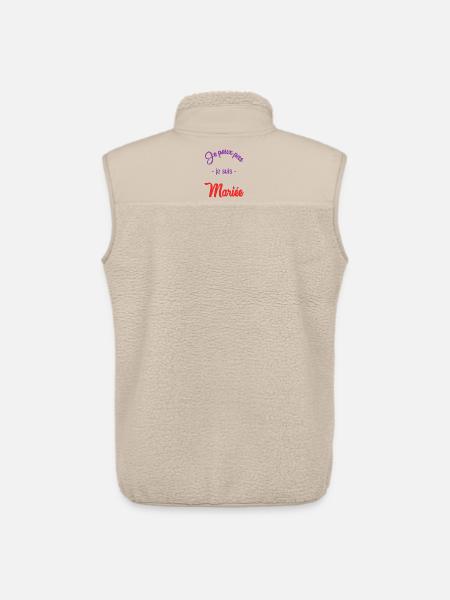 MARIEE. FUTURE MARIEE - Veste sans manches sherpa unisexe Stanley/Stella - beige