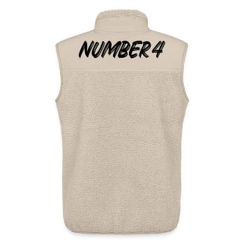 Number 4 - vier - vierter - vierte - 4 - Nummer 4 - Unisex Sherpaweste von Stanley/Stella - Beige - Hinten - AI Model Male 178 light (178cm)