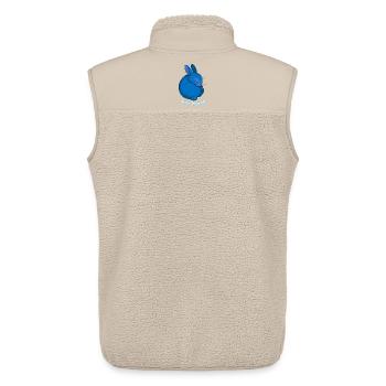 Rabbit - Not Today - Unisex Sherpa Gilet by Stanley/Stella - beige - Back - AI Model Male 178 light (178cm)