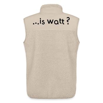 is watt - Unisex Sherpaweste von Stanley/Stella - Beige - Hinten - AI Model Male 178 light (178cm)