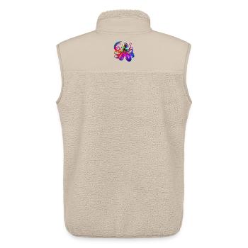 Psychedelischer Neon-Oktopus - Unisex Sherpaweste von Stanley/Stella - Beige - Hinten - AI Model Male 178 light (178cm)