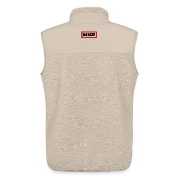 Avertissement : Élégamment dangereux - Veste sans manches sherpa unisexe Stanley/Stella - beige - Dos - AI Model Male 178 light (178cm)