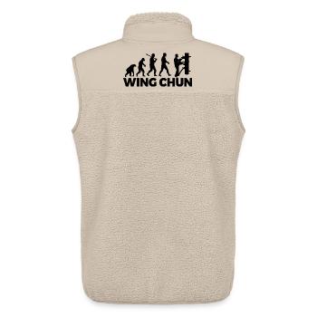 Wing Chun-Entwicklung - Unisex Sherpaweste von Stanley/Stella - Beige - Hinten - AI Model Male 178 light (178cm)