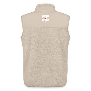 yugo style - Unisex Sherpaweste von Stanley/Stella - Beige - Hinten - AI Model Male 178 light (178cm)