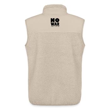 NO WAR Peace for the world - Unisex Sherpa Gilet by Stanley/Stella - beige - Back - AI Model Male 178 light (178cm)